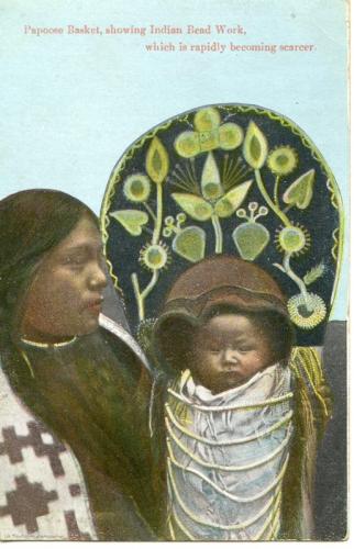 Arizona Postcards-Unidentified Native American woman and baby